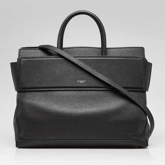 Givenchy Black Pebbled Calfskin Leather Medium Horizon Tote Bag - Picture 1 of 12